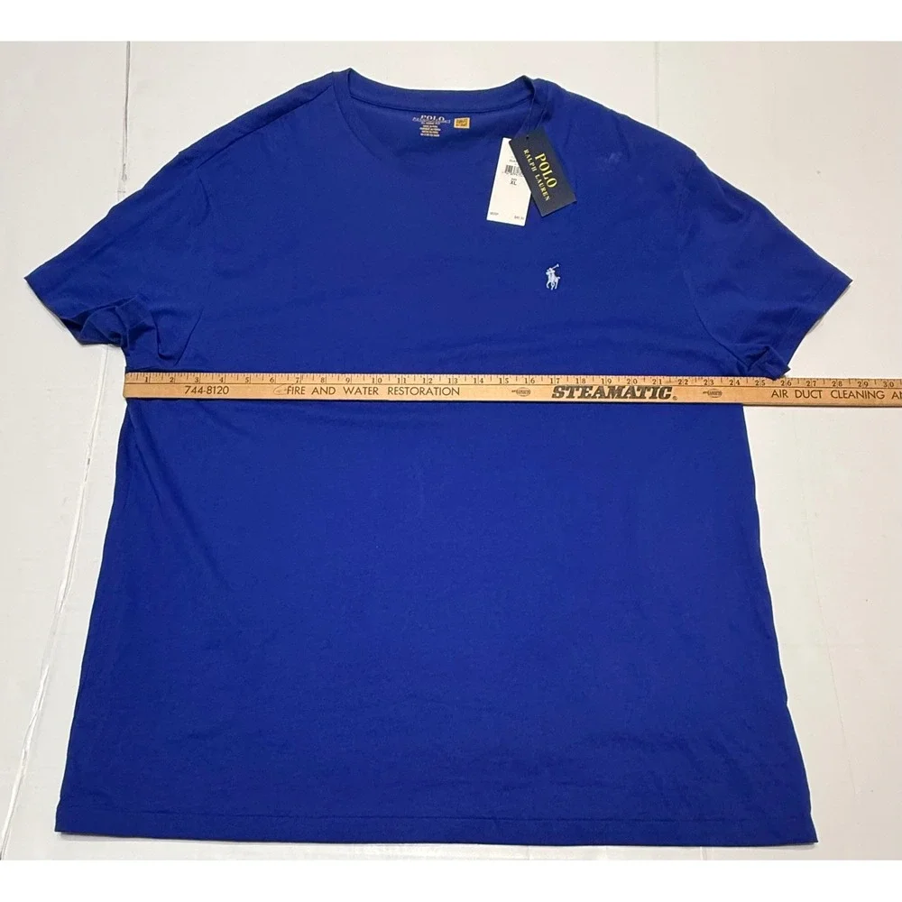 Polo Ralph Lauren Mens XL Royal Blue Classic Fit Short Sleeve Pony Logo T-Shirt